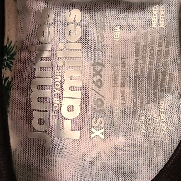 JAMMIES FOR FAMILIES GIRLS 2 PIECE GREEN PINES PAJAMA SET SIZE EXTRA SMALL 6/6X - Picture 7 of 9